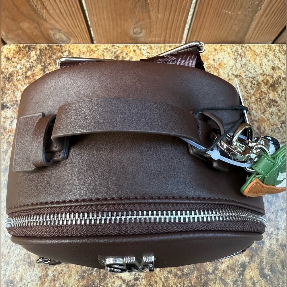Steve Madden Chocolate BBLOGO Mini Backpack - Picture 7 of 14